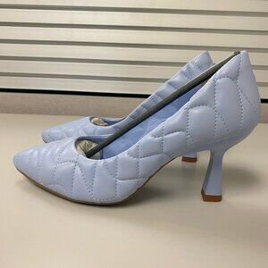 COPY - NWOT quilted peony blue pumps size 8